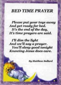 Bedtime Prayer | Rhymes and Poems
